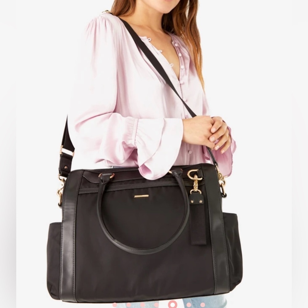 REBECCA MINKOFF Black  Knocked Up Baby Bag /Overnight Bag See Photos